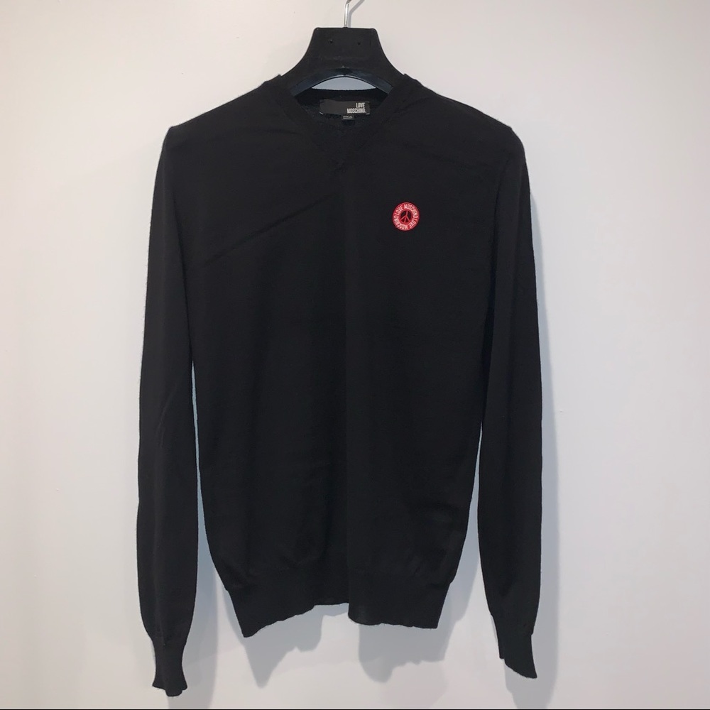 Love Moschino Black Sweater Wool Blend